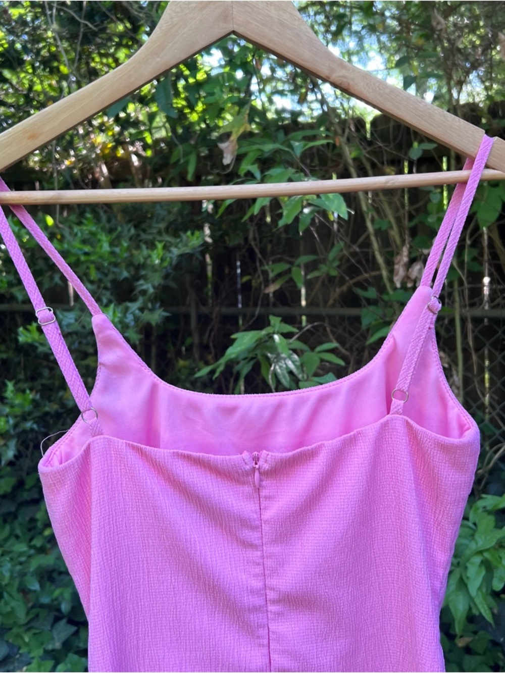 Hello Molly Bubblegum Pink Mini Dress with Spaghetti Straps - Picture 3 of 8